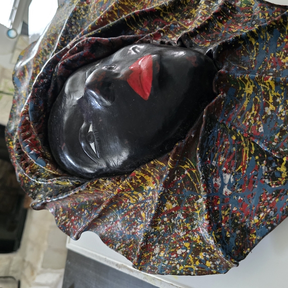 Colorful Abstract Face Sculpture - Picture 2 of 6